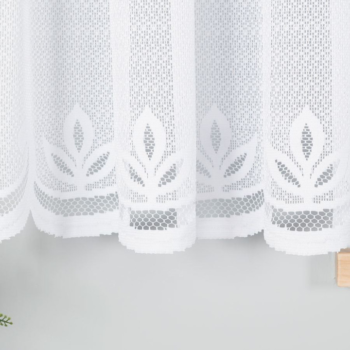 Firanka gotowa żakardowa z podcięciem POLA 500x160 cm biały