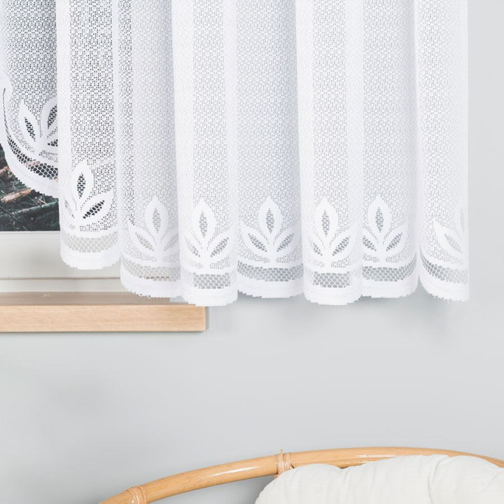 Firanka gotowa żakardowa z podcięciem POLA 500x160 cm biały