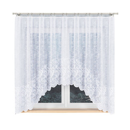 Firanka gotowa żakardowa z podcięciem KINGA 300x160 cm biały