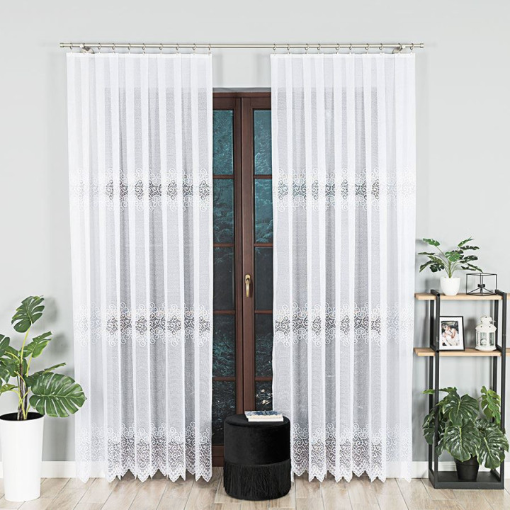Firanka gotowa żakardowa VIOLETTA 200x250 cm biały