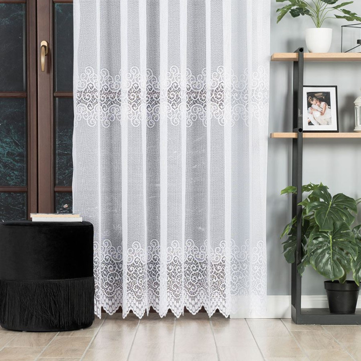 Firanka gotowa żakardowa VIOLETTA 200x250 cm biały