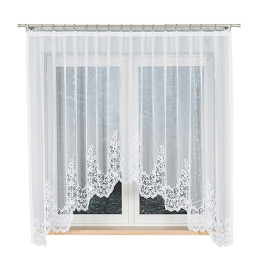 Firanka gotowa żakardowa z podcięciem BERENIKA 300x170 cm biały