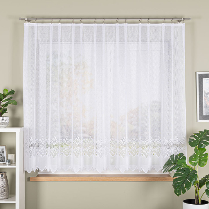 Firanka gotowa żakardowa MODESTA 300x160 cm biały