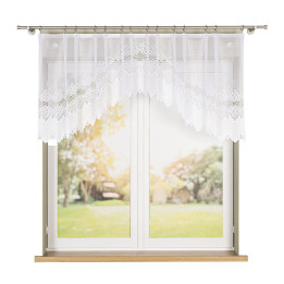 Firanka gotowa żakardowa z podcięciem MODESTA 250x80 cm biały