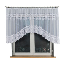 Firanka gotowa żakardowa z podcięciem DARIA 350x120 cm biały
