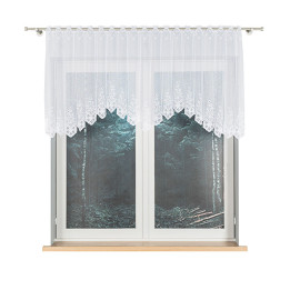 Firanka gotowa żakardowa z podcięciem KLEMENTYNA 200x80 cm biały