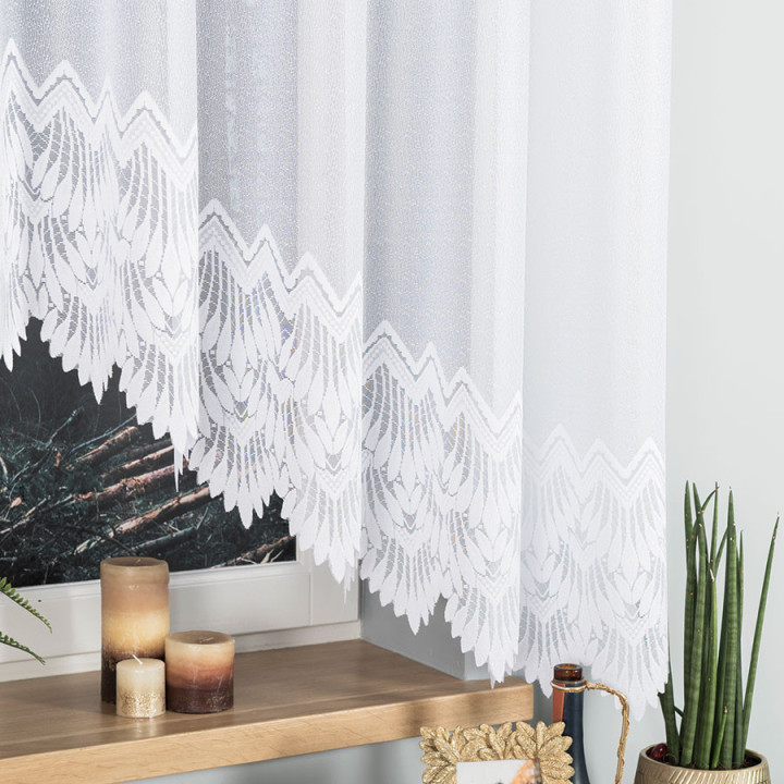 Firanka gotowa żakardowa z podcięciem FELICJA 350x160 cm biały