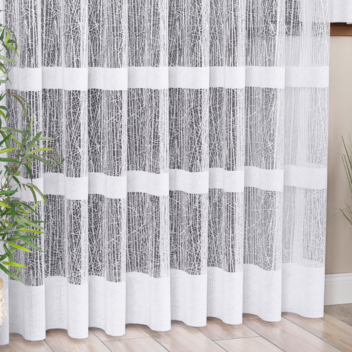 Firanka gotowa żakardowa WIKTORIA 300x250 cm biały