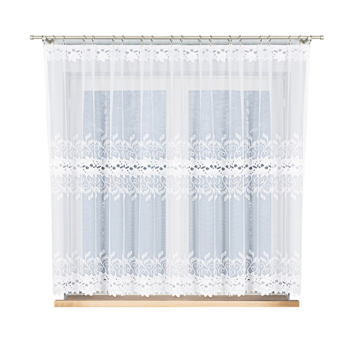 Firanka gotowa żakardowa BASTIA 300x160 cm biały