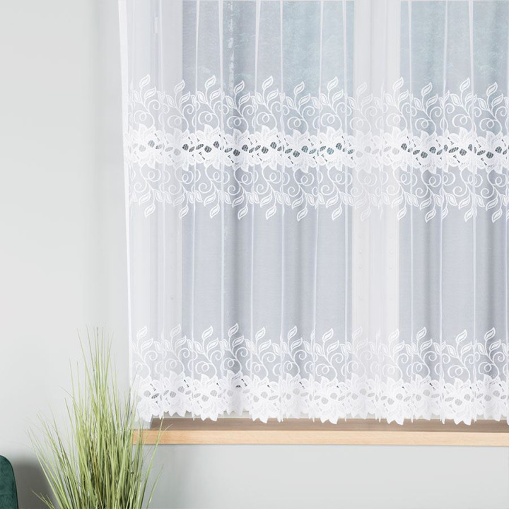 Firanka gotowa żakardowa BASTIA 300x160 cm biały