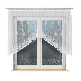 Firanka gotowa żakardowa z podcięciem GOSIA 250x120 cm biały