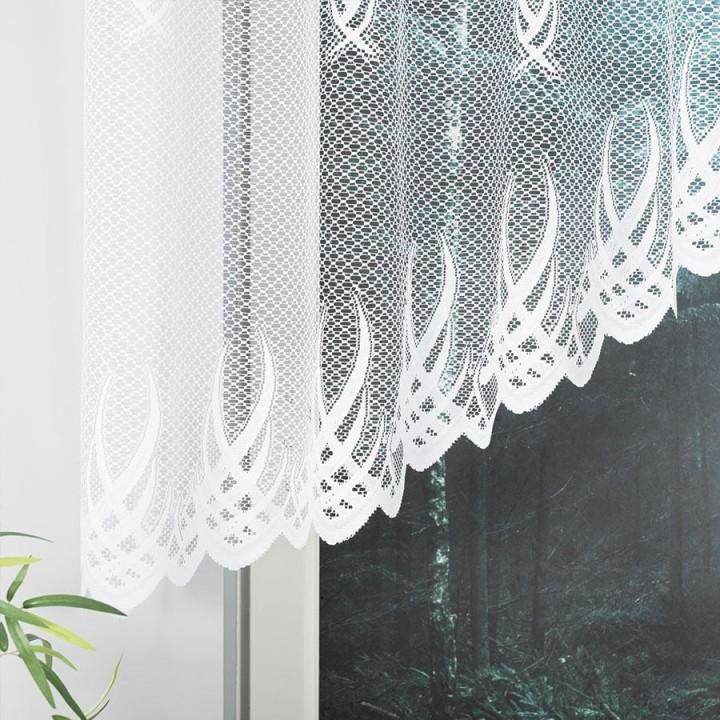 Firanka gotowa żakardowa z podcięciem GOSIA 250x120 cm biały