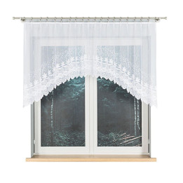 Firanka gotowa żakardowa z podcięciem JOWITA 250x100 cm biały
