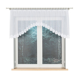 Firanka gotowa żakardowa z podcięciem ŻAKLINA 250x80 cm biały