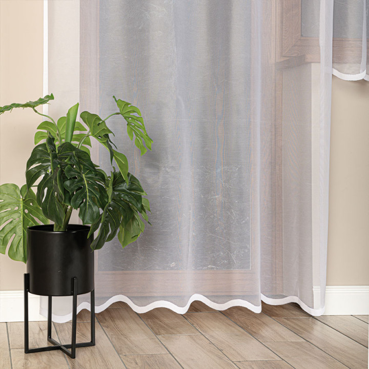 Firanka gotowa żakardowa ELZA 140x230 cm biały