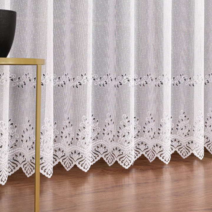 Firanka gotowa żakardowa JAGODA 400x250 cm biały