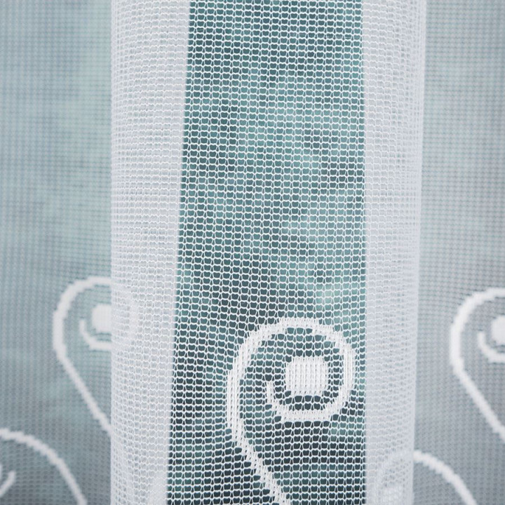 Firanka gotowa żakardowa z podcięciem KASJANA 420x160 cm biały