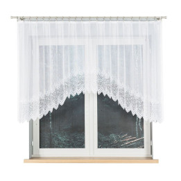 Firanka gotowa żakardowa z podcięciem VIOLETTA 250x120 cm biały