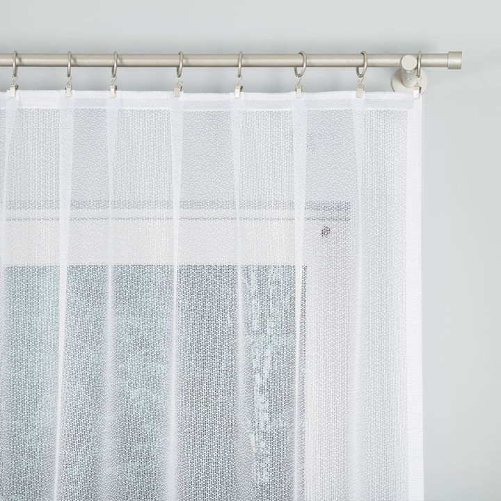 Firanka gotowa żakardowa z podcięciem VIOLETTA 250x120 cm biały