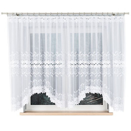 Firanka gotowa żakardowa z podcięciem BASTIA 400x160 cm biały