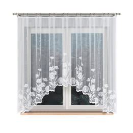 Firanka gotowa żakardowa z podcięciem ARALIA 300x160 cm biały