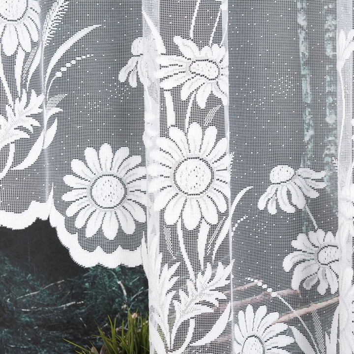 Firanka gotowa żakardowa z podcięciem ARALIA 300x160 cm biały