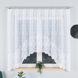 Firanka gotowa żakardowa z podcięciem KINGA 330x160 cm biały