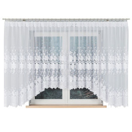 Firanka gotowa żakardowa z podcięciem KASJANA 500x160 cm biały