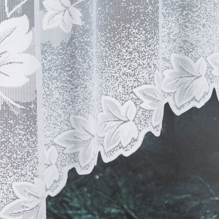 Firanka gotowa żakardowa z podcięciem BOŻENA 300x160 cm biały