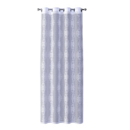 Firanka gotowa na przelotkach z żakardu EMBER 140x250 cm biały