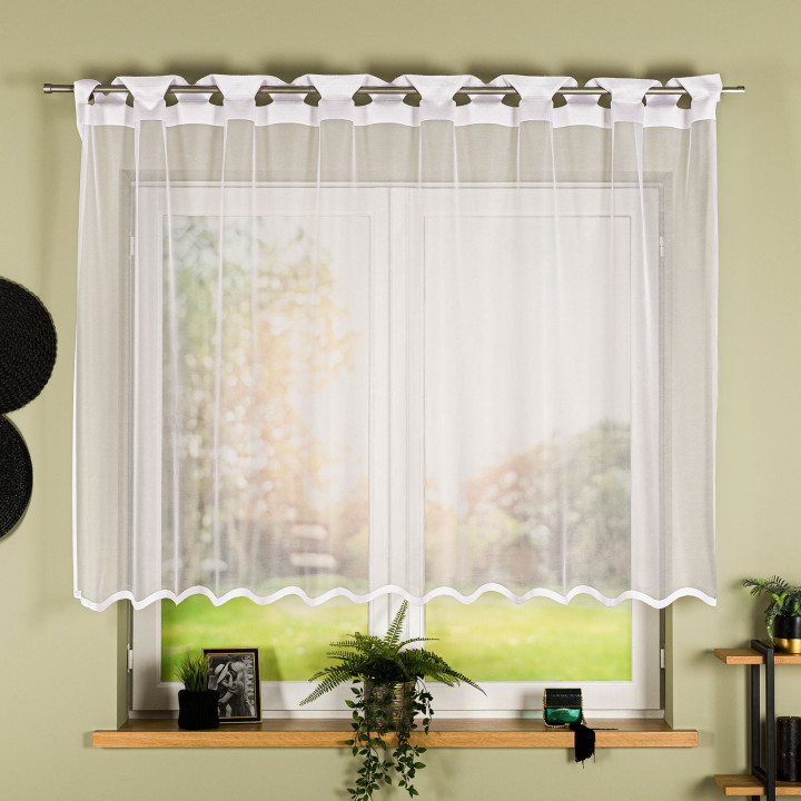 Firanka gotowa żakardowa ELZA 250x140 cm biały