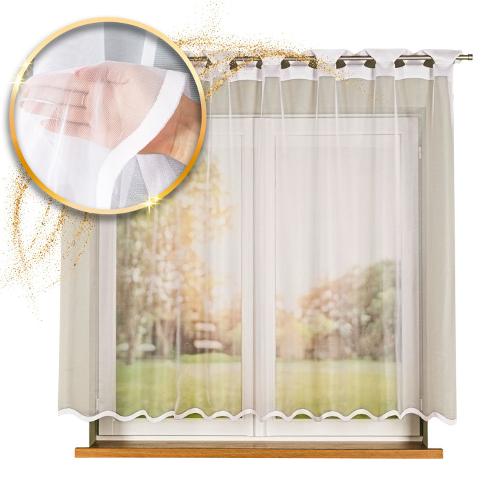 Firanka gotowa żakardowa ELZA 250x160 cm biały