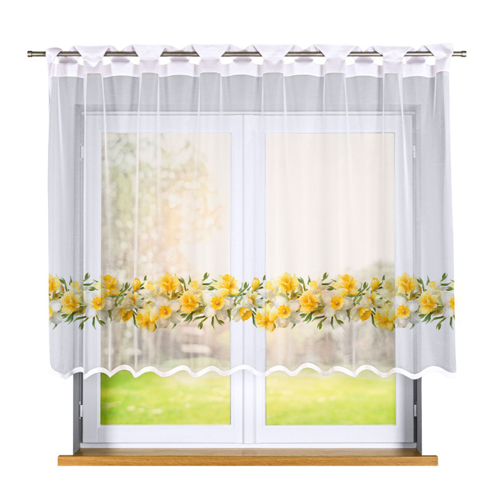 Firanka gotowa żakardowa ŻONKILE 240x140 cm żółty