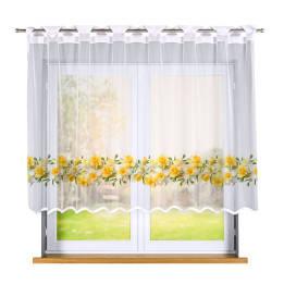 Firanka gotowa żakardowa ŻONKILE 240x140 cm żółty