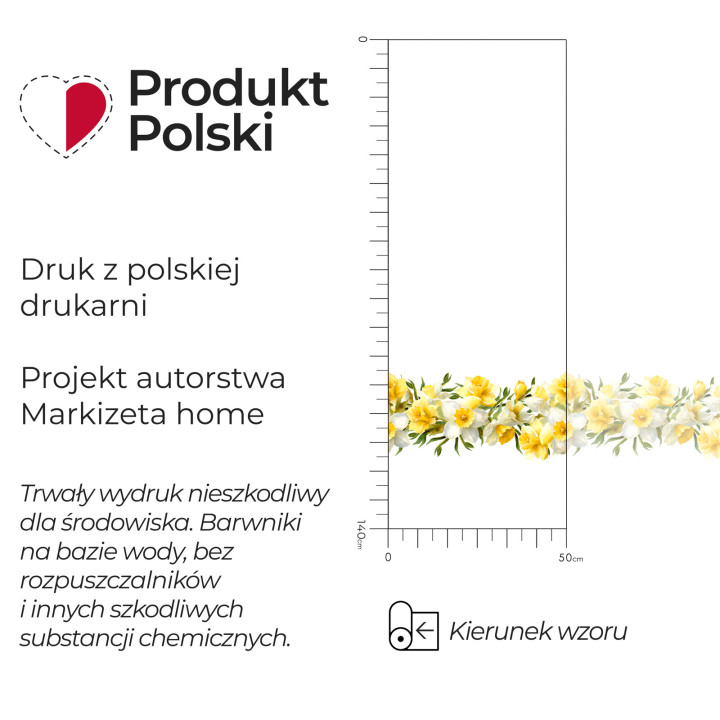 Firanka gotowa żakardowa ŻONKILE 240x140 cm żółty