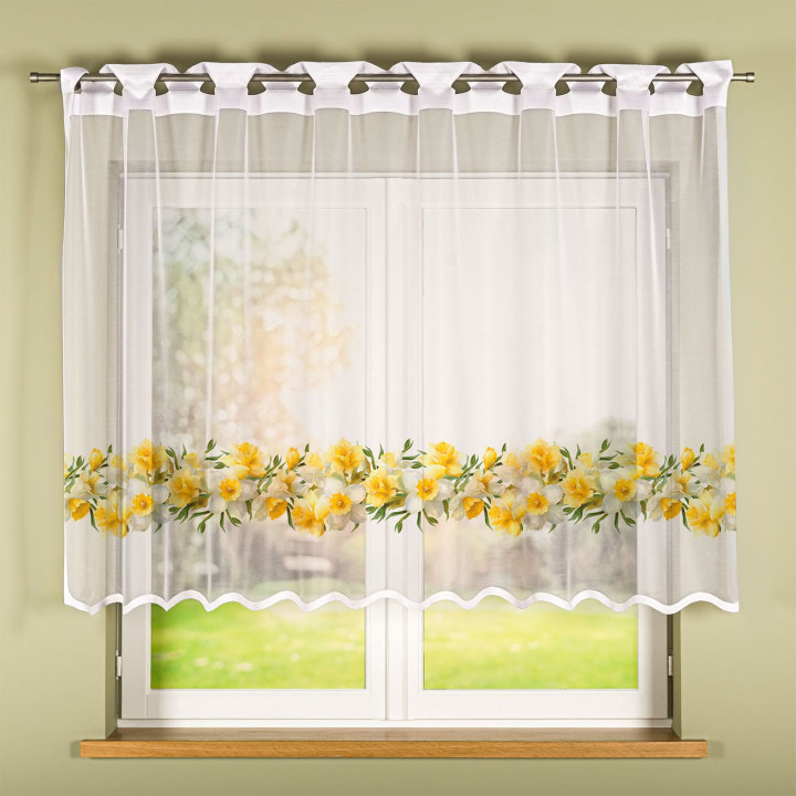 Firanka gotowa żakardowa ŻONKILE 240x140 cm żółty