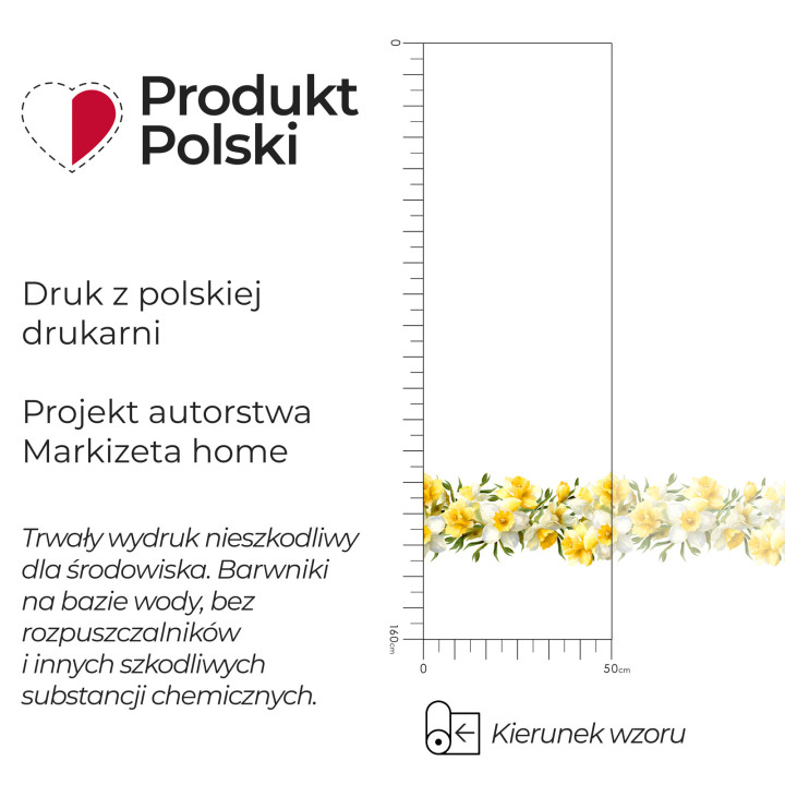 Firanka gotowa żakardowa ŻONKILE 250x160 cm żółty