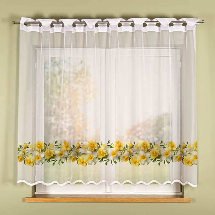 Firanka gotowa żakardowa ŻONKILE 250x160 cm żółty