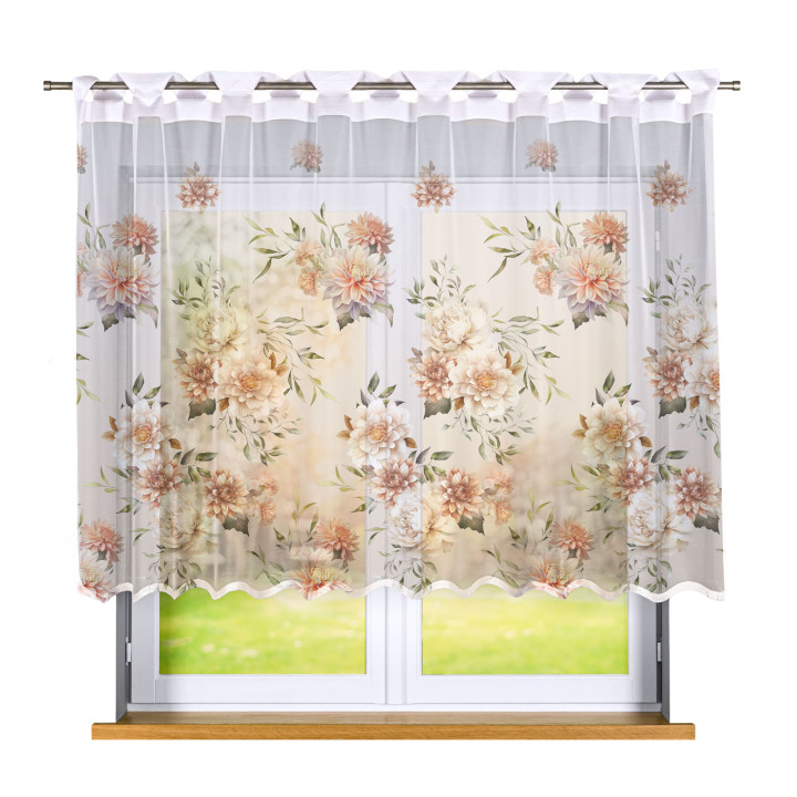 Firanka gotowa żakardowa MANILA 240x140 cm biały