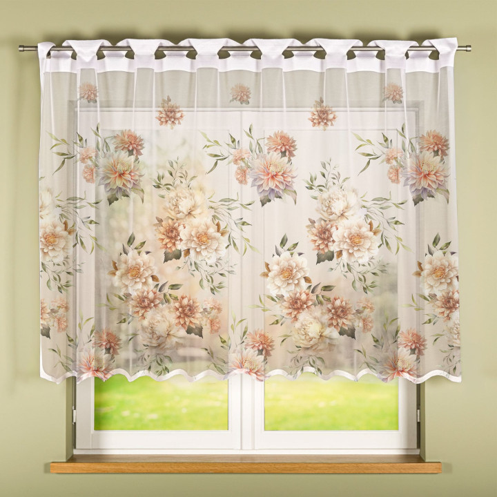 Firanka gotowa żakardowa MANILA 240x140 cm biały