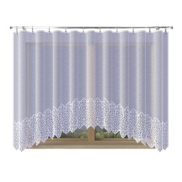 Firanka gotowa żakardowa z podcięciem KRYSTYNA 300x160 cm biały