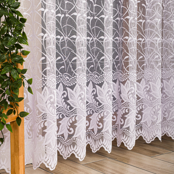 Firanka gotowa żakardowa TEOFILA 280x250 cm biały