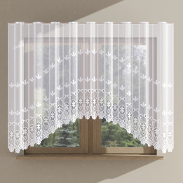 Firanka gotowa żakardowa z podcięciem IDA 300x160 cm biały