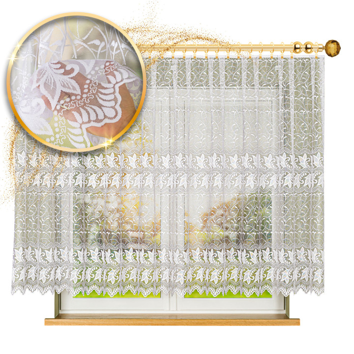 Firanka gotowa żakardowa TEOFILA 400x150 cm biały