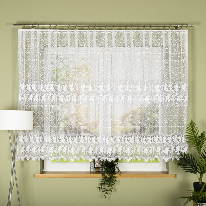 Firanka gotowa żakardowa TEOFILA 400x150 cm biały