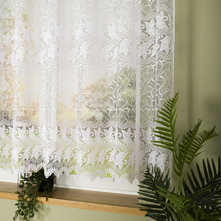 Firanka gotowa żakardowa TEOFILA 400x160 cm biały