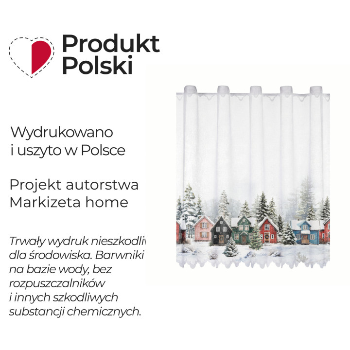 Zazdrostka z żakardu ŚNIEŻNA DOLINA 100x70 cm wielokolorowy