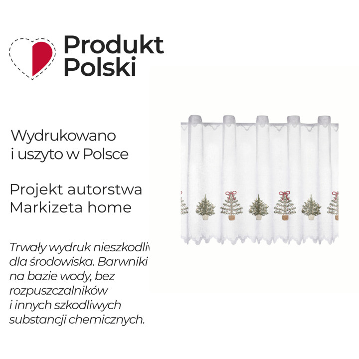 Zazdrostka z żakardu SZYSZKOWY LAS Z EFEKTEM WYSZYWANIA 150x50 cm beżowy