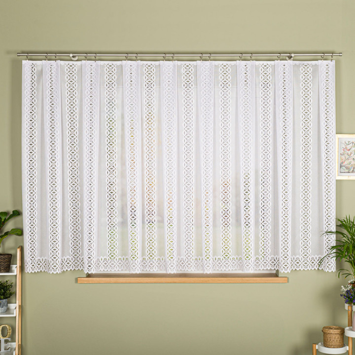Firanka gotowa żakardowa HELENA 480x160 cm biały