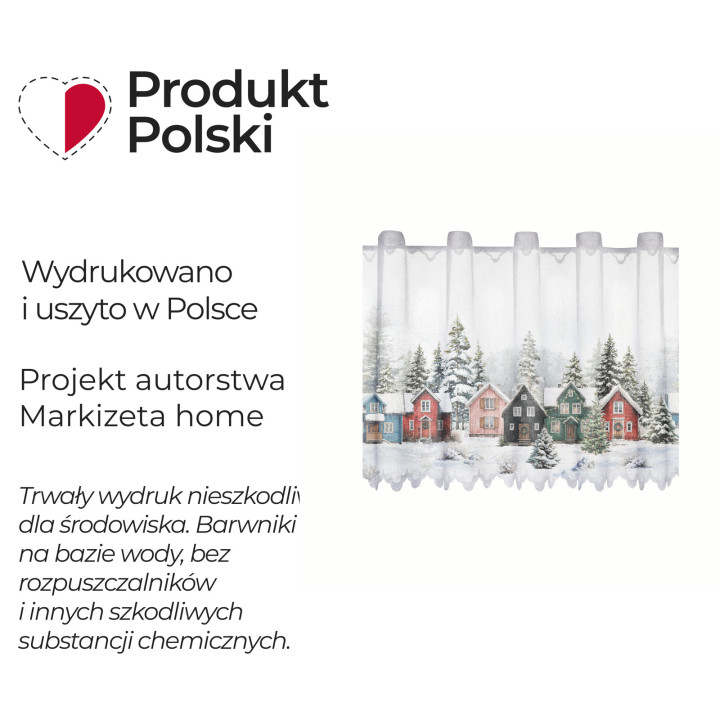 Zazdrostka z żakardu ŚNIEŻNA DOLINA 100x50 cm wielokolorowy